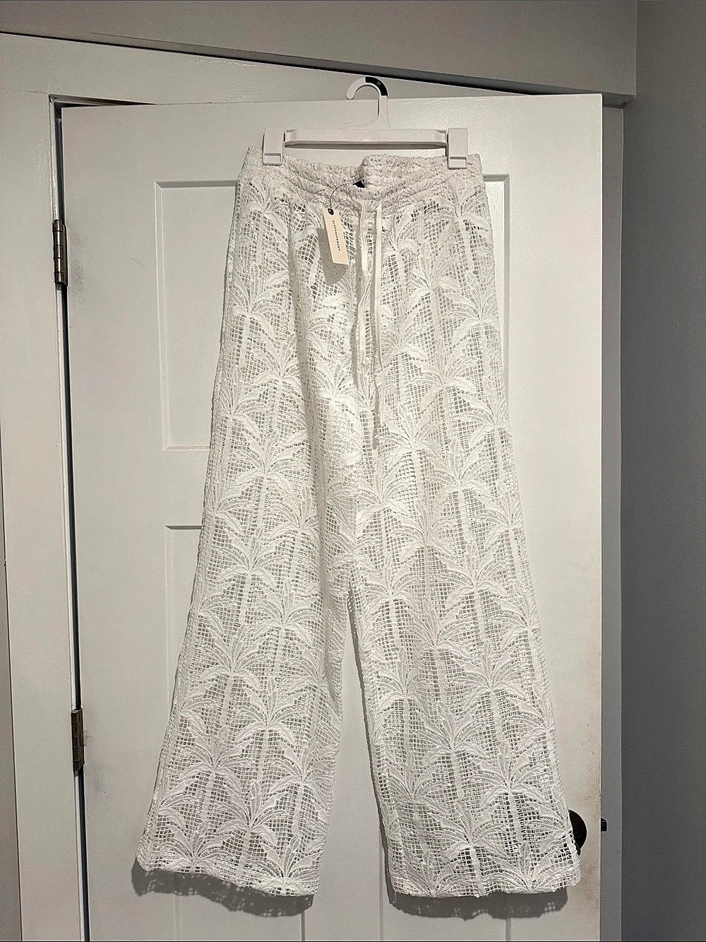 Anthropologie Lace Wide-Leg Pants Cover Up